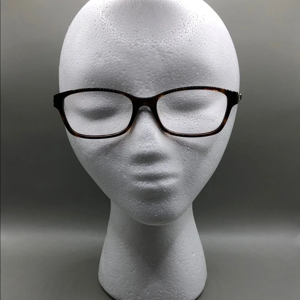 BVLGARI 4061 Brown Tortoise Rectangle Eyeglasses Glasses Frames 52-16-140 FLAW